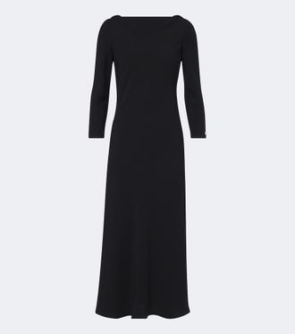 Prada Open-back cr&ecirc;pe midi dress