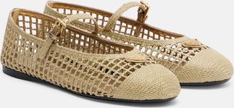 Prada Crochet Mary Jane flats