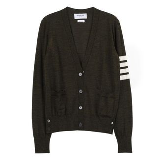 Thom Browne Merino Wool Relaxed Fit Cardigan