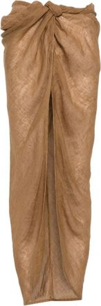 Le Kasha Gonna con nodo - Marrone