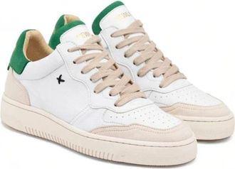 Newlab Wit/Groene Herenschoenen - Heren - Sneakers - Veelkleurig - 40 EU - Leer - Schoenen