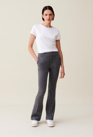 Claudie Pierlot Pantalon flare pr&egrave;s du corps gris