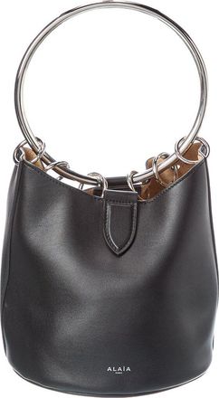 Alaia ALA&Iuml;A Ring Medium Leather Bucket Bag