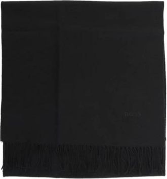HUGO BOSS Raner Wol Sjaal - unisex - Wintersjaals - Zwart - ONE Size - Wol - Accessoires