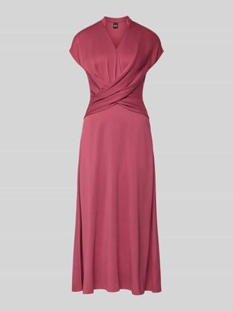 HUGO BOSS Regular Fit Freizeitkleid aus Viskose-Mix Modell Dareza in Altrosa, Gr&ouml;&szlig;e 32