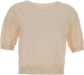 Lisa Yang Round-neck Knitwear, female, Beige, S, Round-neck Knitwear
