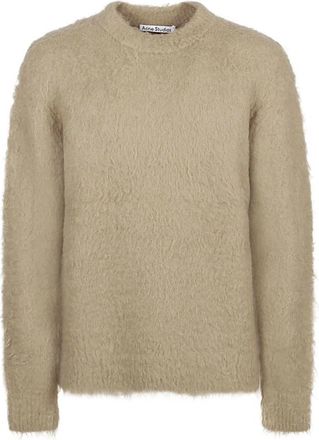 Acne Studios Trui met ronde hals - Heren - Ronde hals truien - Beige - M - Wol - Truien & Vesten