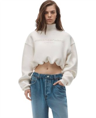 Alexander Wang Signature Logo Sweatshirt In White