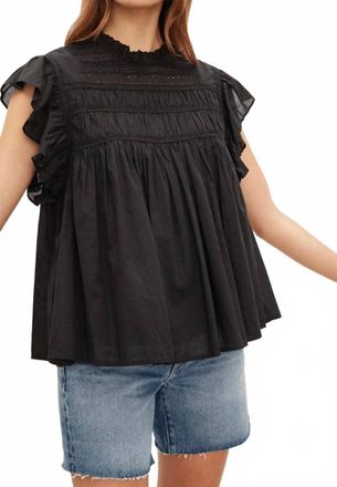 Velvet Inessa Lace Top In Black