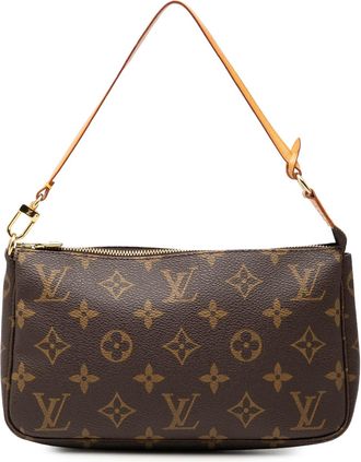 Louis Vuitton Pre-owned Womens Monogram Pochette Accessoires - Brown Textile - One Size