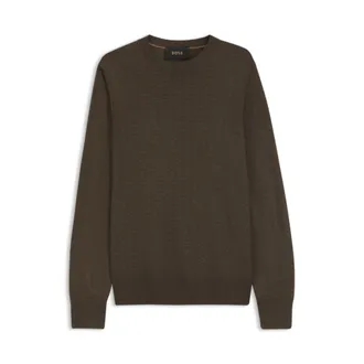 BOSS Silk sweater with jacquard pattern