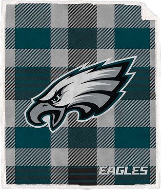 Pegasus Sports Philadelphia Eagles Nfl Team Classic Plaid Sherpa Blanket