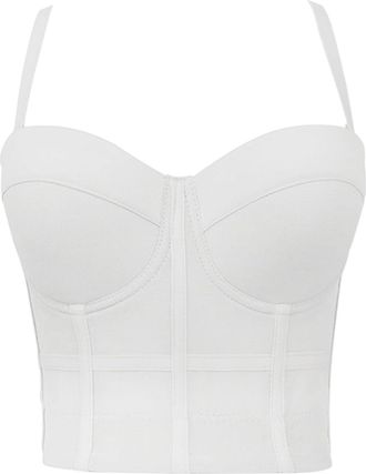 Generic Bras For Women Non Wired Seamless - Corset Tops For Women Adjustable Spaghetti Straps Minimiser Bras Breathable Sexy Mesh Bustiers & Corsets Tank Top 