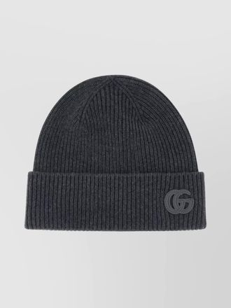 Gucci cashmere beanie hat folded cuff