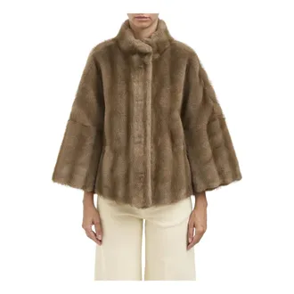 S.W.O.R.D 6.6.44 Ecopelliccia Jas - Dames - Jassen - Bruin - S - Polyester - Jassen