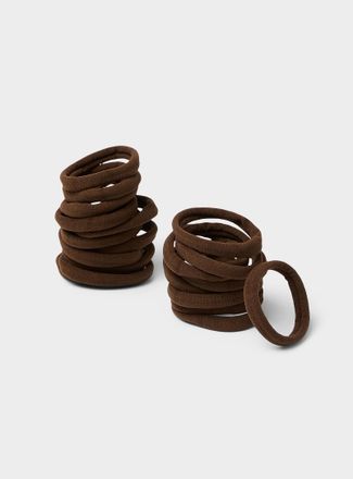 Kitsch Womens Recycled nylon brown elastics Set of 20
