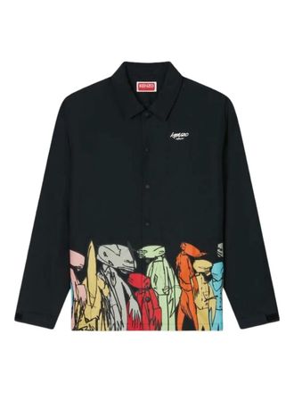 Kenzo x Futura 2000 side-pocket overshirt - men - Nylon/Cotton - M - Black