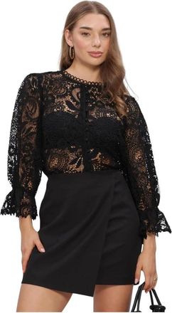 Notre-V Nv-Isolde Blouse - Dames - Blouses - Zwart - 2XL - Overhemden