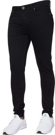 Enzo Jeans New Mens Designer Stretch Super Skinny Denim Jeans Blue Black All Waist Black 34 W X 34L