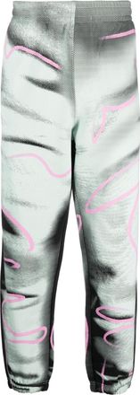 Moschino Shadows & Squiggles-print track pants - men - Cotton - 48 - Green