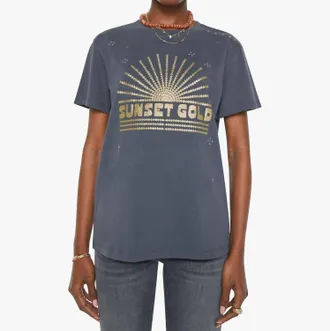 Mother The Rowdy Tee In Sunset Gold