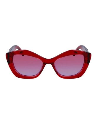 Karl Lagerfeld Womens Karl Lagerfeld Wine Red Gradient Sunglasses - Size: ONE size