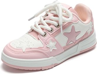 Generic Star Shoes Cute Shoes Y2k Sneakers Lightweight Fashion Non Slip Casual Shoes Unisex Couples Girls Anti-Slip Comfort Travel Outdoor Sport Size 4-8.5 Pi