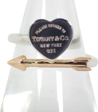 Tiffany & Co. Pink Gold (18K) Sterling Silver 925 Band Ring (Pre-Owned)