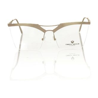 Frankie Morello Accessoires, Dames, Bruin, ONE Size, Bruine Metallic Fiber Clubmaster Bril