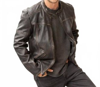Mauritius Aryn Rf Leather Jacket In Vintage Black