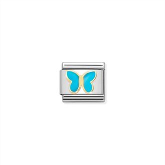 Nomination Womens Animals Links Bracelet In Blue Butterfly
