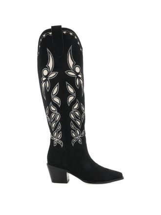 Billini Womens Della Suede Western Boot In Black