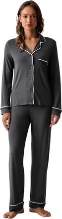 DKNY Pyjamaset met lange mouwen - Dames - Pyjama - Zwart - XL - Tweed - Nachtkleding