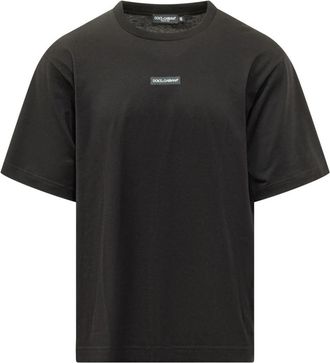 Dolce & Gabbana T-Shirt MC Giro - Heren - T-shirts - Zwart - L - Katoen - Tops