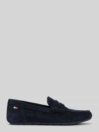 Tommy Hilfiger Mokassins aus Veloursleder in Dunkelblau, Gr&ouml;&szlig;e 36