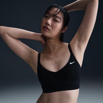 Nike Womens Swim Effortless Essential V-Neck Midkini in Black | NESSF241-001