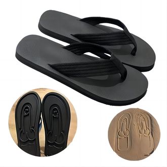 Generic Hidden Penis Flops, Parody Creative Penis Slippers, Spoof Beach Flip Flops, Summer Beach Comfort Non Slip Sandal, Quick-Dry Mens Beach Sandals, Novelt