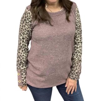 Bibi Womens Knitted Top In Mauve