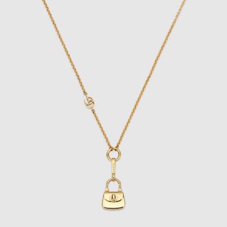 Gucci Chain Necklace With Bag Pendant, Gold-toned metal, Gold-toned metal
