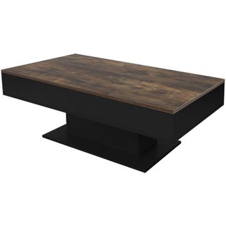 ML Design ML-Design Tavolino da Caff&egrave; con 2 Vani Portaoggetti 110x60x40 cm Tavolo per Salotto Soggiorno 2 Scompartimenti Divano con Piano Estraibile Spazio di