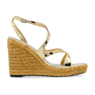 Jimmy Choo London Wedges, female, Yellow, Size: 8 1/2 US Wedge Sandals Ayla 110