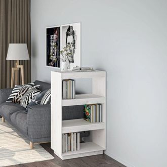 vidaXL Vidaxl - Libreria/Divisorio Bianco 60x35x103cm in Legno Massello di Pino