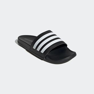 adidas Badesandale ADIDAS SPORTSWEAR COMFORT ADILETTE, Gr. 40,5, schwarz-weiss (core schwarz, cloud wei&szlig;, core schwarz), Synthetik, Schuhe Badesandale, Badel