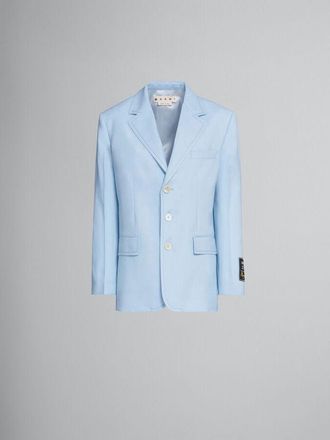 Marni Womens Light Blue Tailored Blazer, Size 12