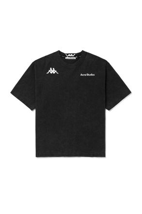 Acne Studios + Kappa Webbing-Trimmed Logo-Embroidered Cotton-Jersey T-Shirt