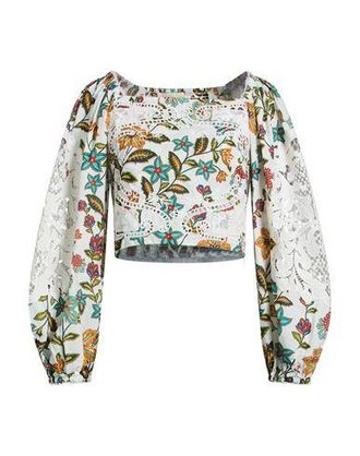 Farm Rio BOTANICALS OFF-WHITE LACE BLOUSE