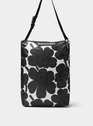 Marimekko Womens Neat Unikko black fabric tote bag