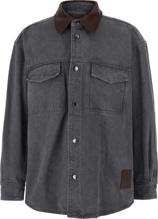 Wooyoungmi Camicia con colletto a punta - Grigio