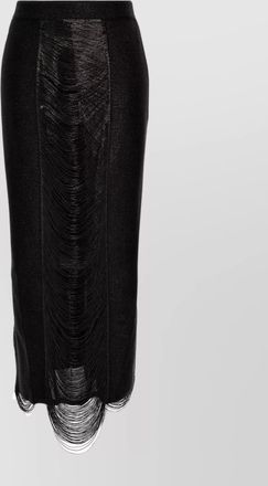 Alexander McQueen high waist midi skirt with textured fabric