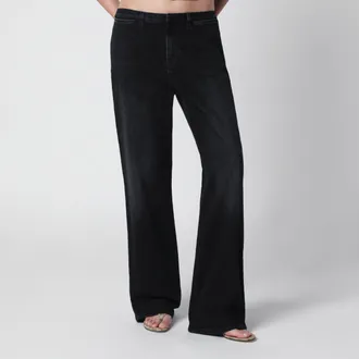 Gucci Straight-leg stretch cotton denim jeans in black